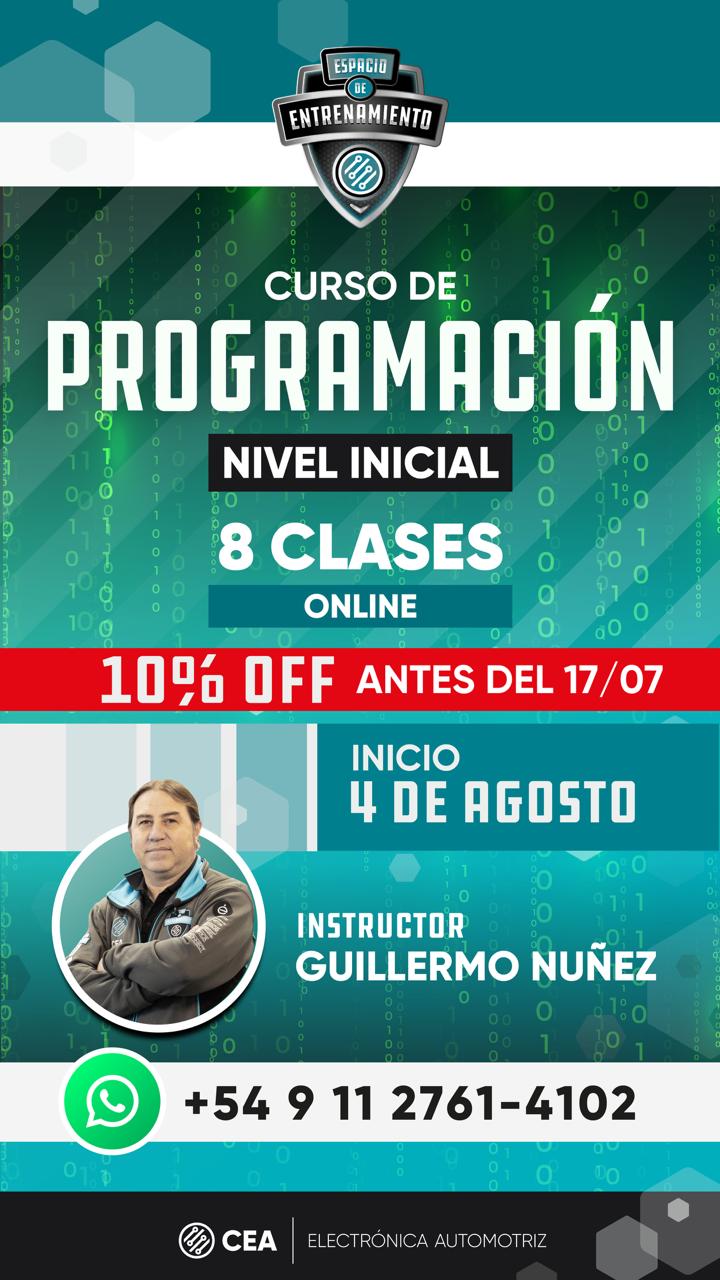 Curso de Programación Automotriz – Nivel Inicial (Online en vivo)