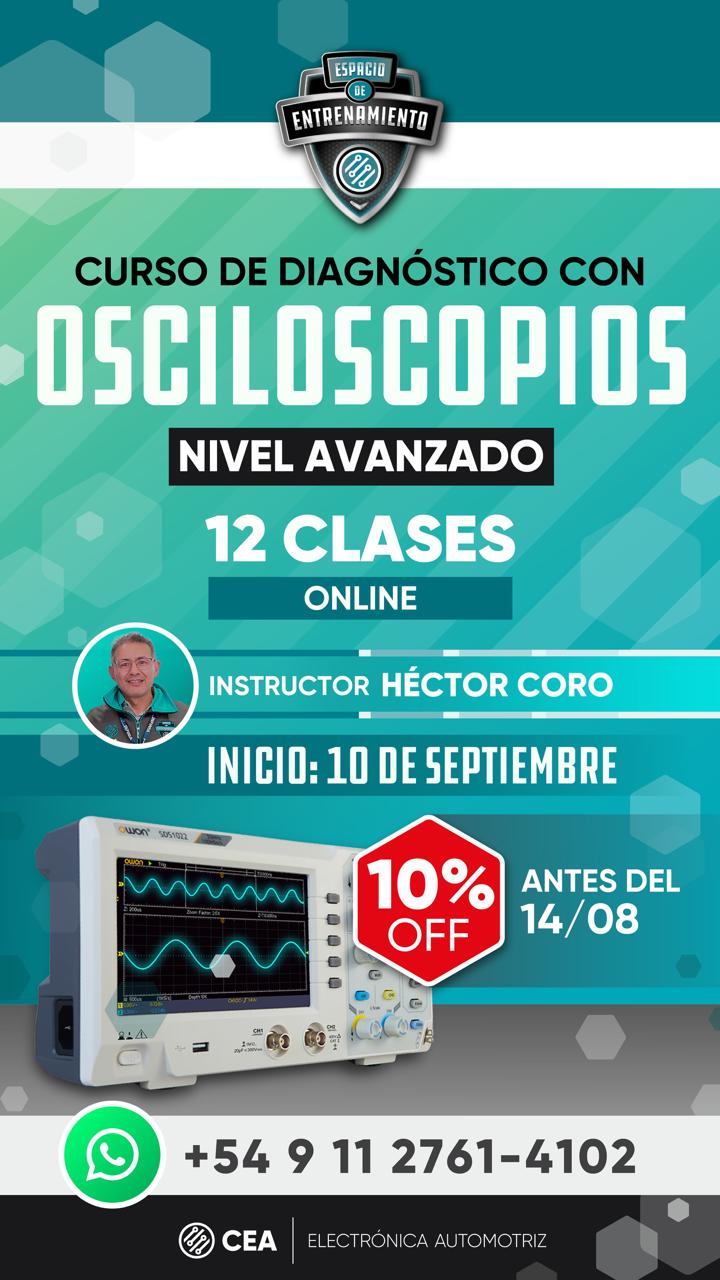 Curso de Diagnóstico con Osciloscopios – Nivel Avanzado (Online en vivo)