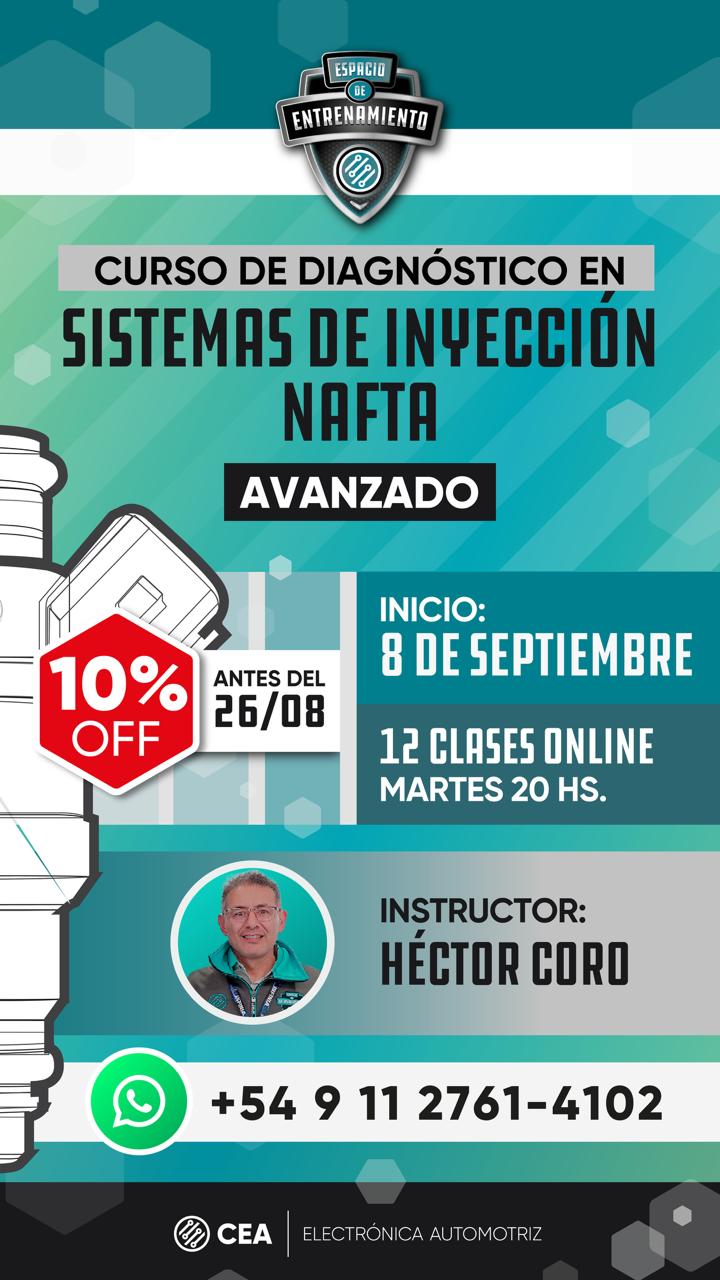Curso de Inyección Electrónica Nafta – Nivel Avanzado (Online en vivo)